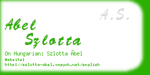 abel szlotta business card